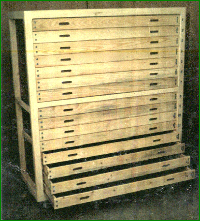 Armarios de madera con cajones